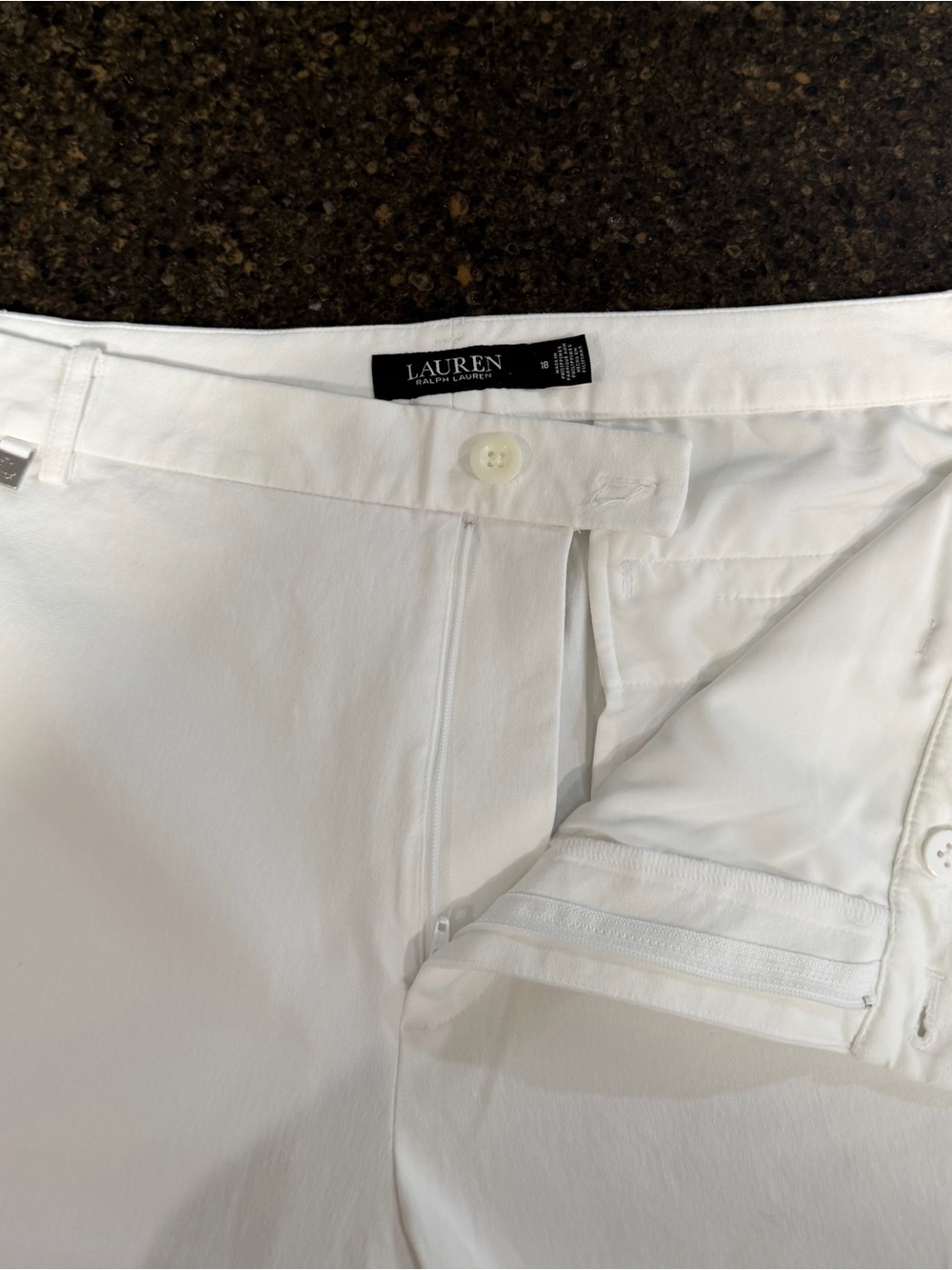 NWOT Ralph Lauren RL White Casual Stretch Women's PLUS 18 Chino Bermuda Shorts - Picture 4 of 12